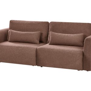 Rozkładana sofa 3 osobowa z funkcją spania brązowa 816145 Rozkładana sofa 3 osobowa z funkcją spania brązowa 816145