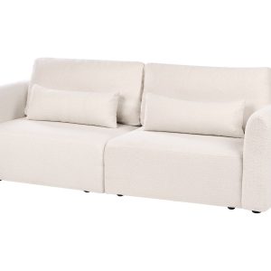 Rozkładana sofa 3 osobowa z funkcją spania jasnobeżowa 816153 Rozkładana sofa 3 osobowa z funkcją spania jasnobeżowa 816153