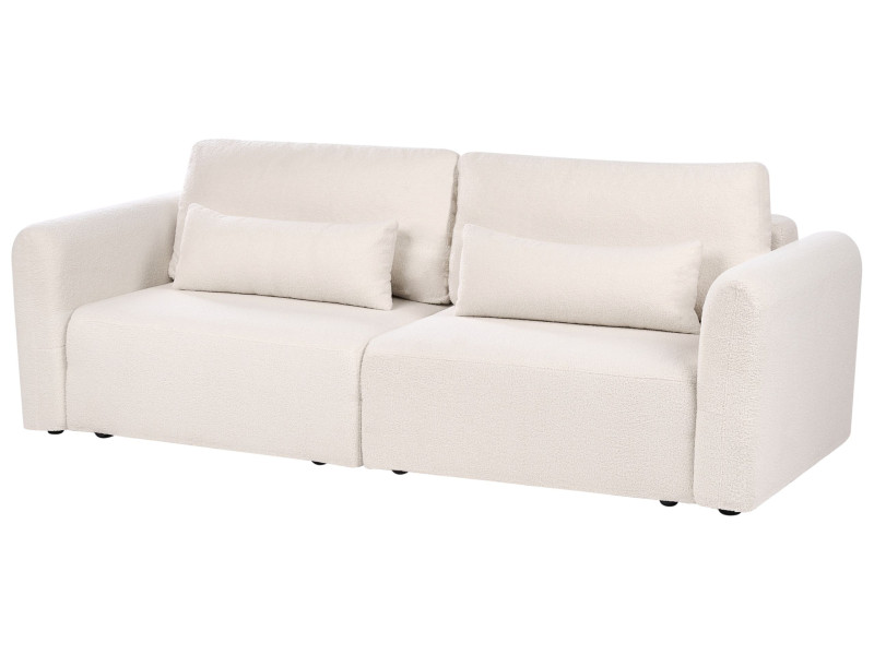 Rozkładana sofa 3 osobowa z funkcją spania jasnobeżowa 816153