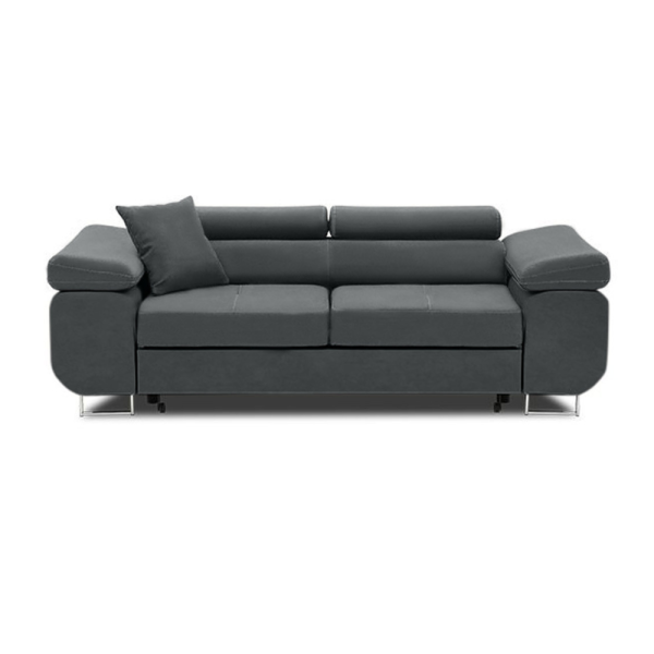 Rozkładana sofa, Bellezza, 209x100x87 cm, ciemny szary 667649
