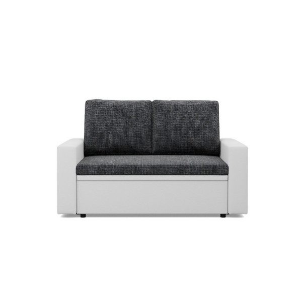 Rozkładana sofa, CAPERO, ekoskóra, 148x87x90 cm, biały, szary | TYLETEGOTU 772864