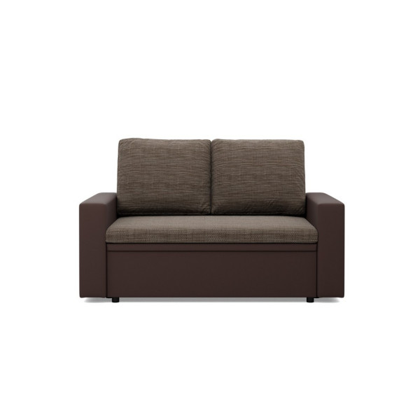 Rozkładana sofa, CAPERO, ekoskóra, 148x87x90 cm, brąz | TYLETEGOTU 772865
