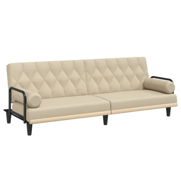 Rozkładana sofa Kremowy Tkanina vidaXL 471227