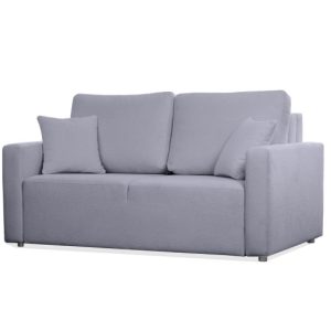 Rozkładana sofa MIRA dwuosobowa z pojemnikiem na pościel w kolorze szarym 762918 Rozkładana sofa MIRA dwuosobowa z pojemnikiem na pościel w kolorze szarym 762918