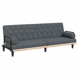 Rozkładana sofa Szary Tkanina vidaXL 471230 Rozkładana sofa Szary Tkanina vidaXL 471230