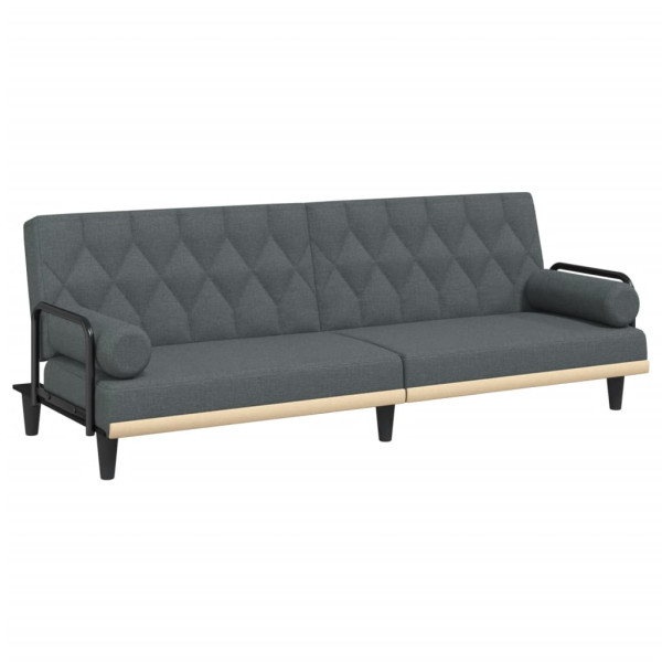 Rozkładana sofa Szary Tkanina vidaXL 471230