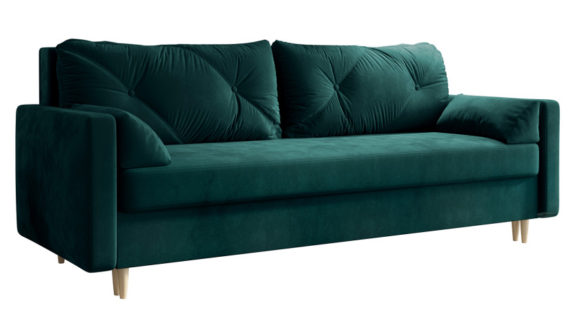 Rozkładana sofa z funkcją spania zieleń morska - Veren 357497