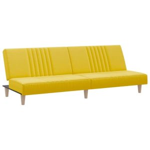 Rozkładana sofa Żółty Tkanina vidaXL 471231 Rozkładana sofa Żółty Tkanina vidaXL 471231