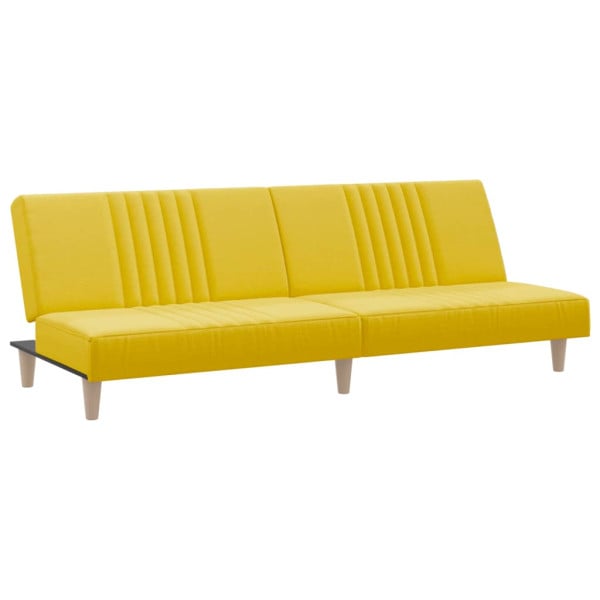 Rozkładana sofa Żółty Tkanina vidaXL 471231