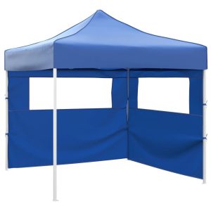 Rozkładany namiot z 2 ściankami, 3 x 3 m, niebieski 617150