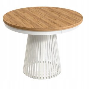 Rozkładany Okrągły Stół LAMELLA 100-180 DĄB CRAFT ZŁOTY Blat Biały LOFT 722871 Rozkładany Okrągły Stół LAMELLA 100-180 DĄB CRAFT ZŁOTY Blat Biały LOFT 722871