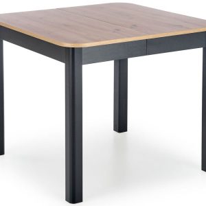 Rozkładany stół kwadratowy dąb artisan + czarny – Xyrix 334303 Rozkładany stół kwadratowy dąb artisan + czarny – Xyrix 334303