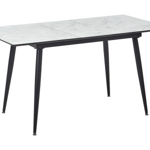 Rozkładany stół obiadowy efekt marmuru MDF metal 137153 Rozkładany stół obiadowy efekt marmuru MDF metal 137153