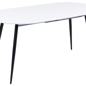 Rozkładany stół obiadowy owalny 120/160 x 80 cm biały 472461 Rozkładany stół obiadowy owalny 120/160 x 80 cm biały 472461