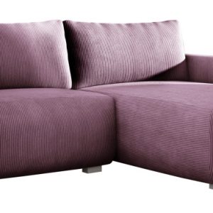 Różowy narożnik z funkcją spania IMPERIAL sztruks 430556 Różowy narożnik z funkcją spania IMPERIAL sztruks 430556