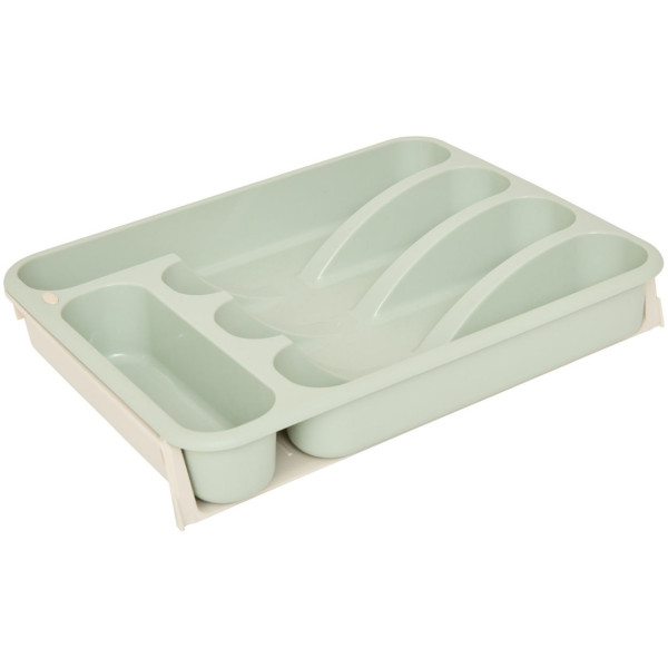 Rozsuwany organizer na sztućce do szuflady Poly zielony 28-48.5 cm 1043686