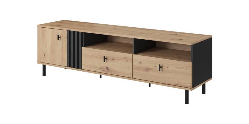 RTV MADIS 165 do salonu / Dąb artisan + czarny antracyt 341055