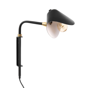 Ruchomy Kinkiet Regulowana Lampa Ścienna LIZZ Prosty Stylowy Czarny 1060328 Ruchomy Kinkiet Regulowana Lampa Ścienna LIZZ Prosty Stylowy Czarny 1060328