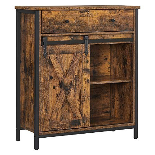 Rustykalna szafka z przesuwanymi drzwiami 70x30x80 cm 381882