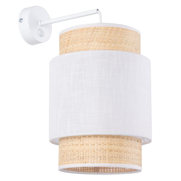 Rustykalny kinkiet sypialniany Boho 5650 TK Lighting biały 187473