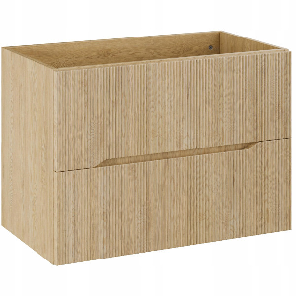 Ryflowana szafka pod umywalkę 80 cm NORDIC CREMONA 82-80 DĄB CREMONA 643696