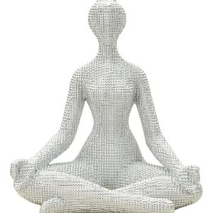Rzeźba z żywicy srebrnej 20,5×15,5×23 cm 1064179 Rzeźba z żywicy srebrnej 20,5×15,5×23 cm 1064179