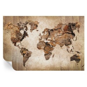 Samoprzylepna tapeta Drewniana mapa 104×70 Tulup 934160 Samoprzylepna tapeta Drewniana mapa 104×70 Tulup 934160