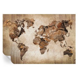 Samoprzylepna tapeta Drewniana mapa 152×104 Tulup 934159 Samoprzylepna tapeta Drewniana mapa 152×104 Tulup 934159