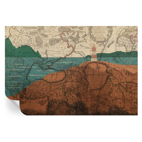 Samoprzylepna tapeta Historyczna mapa 104x70 Wallfluent 935552