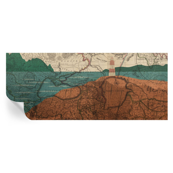 Samoprzylepna tapeta Historyczna mapa 250x104 Wallfluent 935409