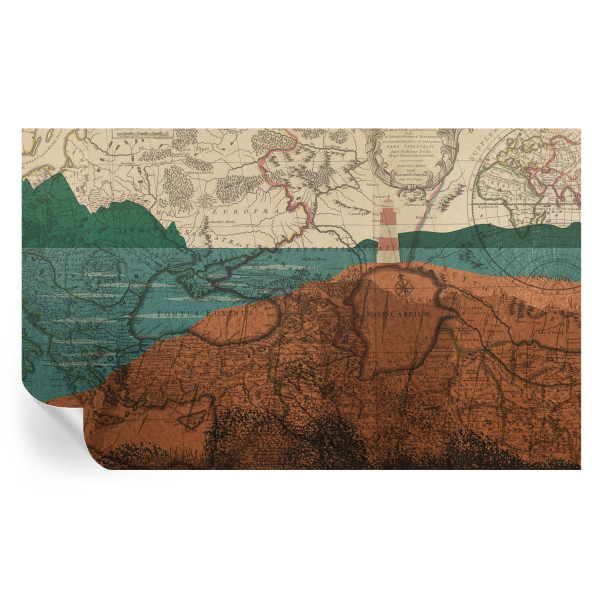 Samoprzylepna tapeta Historyczna mapa 416x254 Wallfluent 935617