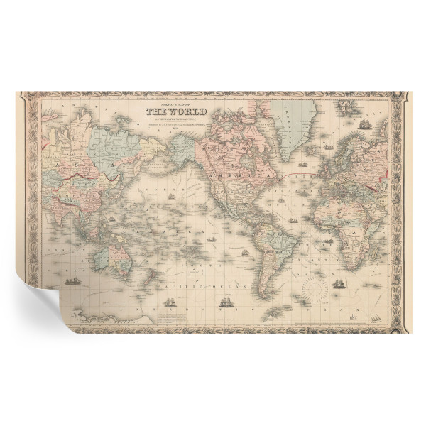 Samoprzylepna tapeta Historyczna mapa 416x254 Wallfluent 935400
