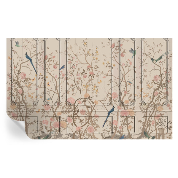 Samoprzylepna tapeta Ptaki i kwiaty 416x254 Wallfluent 935605