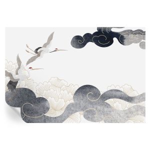 Samoprzylepna tapeta Żurawie w locie 152×104 Wallfluent 935408