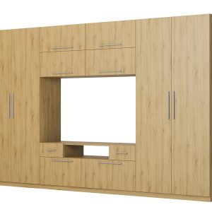 Scandi Meblościanka Dąb Carpenter Whisky – Okucia Premium 1067268