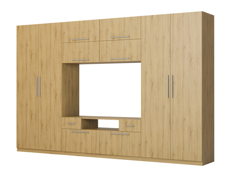 Scandi Meblościanka Dąb Carpenter Whisky - Okucia Premium 1067268
