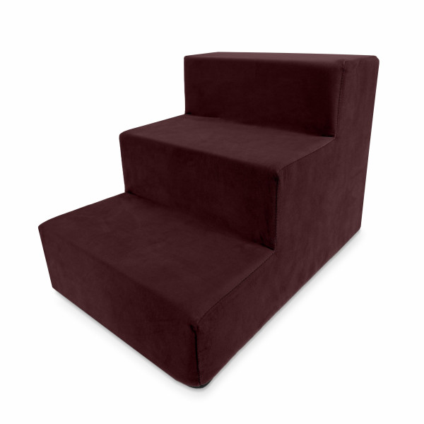Schodki dla psa kota bordowe 3 stopniowe Magic Velvet 1063302