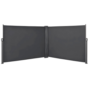 Ścianka boczna tarasowa wolnostojąca 600×200 cm czarna 1033850 Ścianka boczna tarasowa wolnostojąca 600×200 cm czarna 1033850