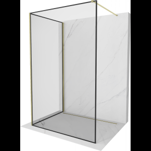 Ścianka prysznicowa Walk-in Mexen Kioto 100 x 70 cm, czarny wzór, złota 499937 Ścianka prysznicowa Walk-in Mexen Kioto 100 x 70 cm, czarny wzór, złota 499937