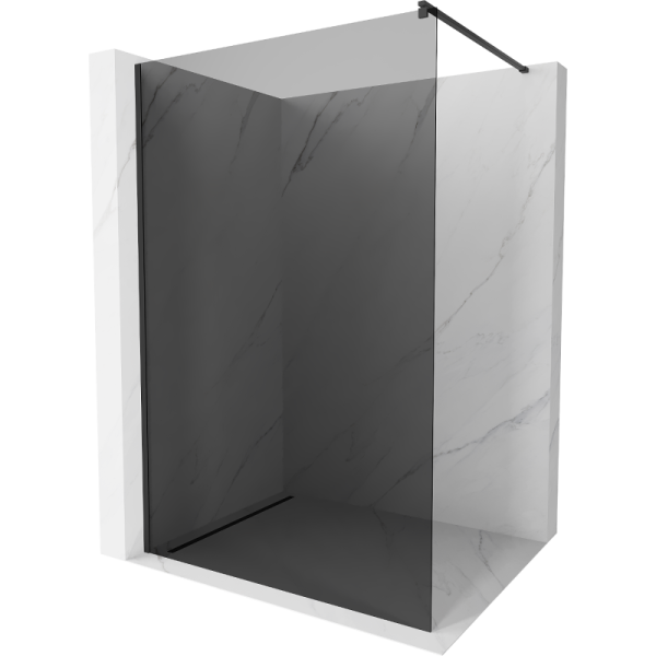 Ścianka prysznicowa Walk-in Mexen Kioto 110 x 200 cm, grafit 8 mm, czarna 500489