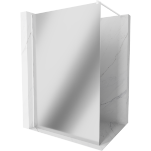 Ścianka prysznicowa Walk-in Mexen Kioto 110 x 200 cm, lustro 8 mm, biała 506302 Ścianka prysznicowa Walk-in Mexen Kioto 110 x 200 cm, lustro 8 mm, biała 506302