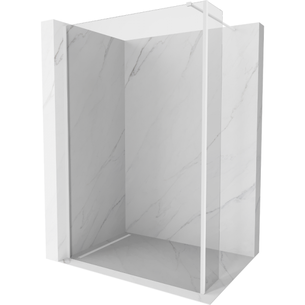 Ścianka prysznicowa Walk-in Mexen Kioto 115 x 30 cm, transparent, biała 498267