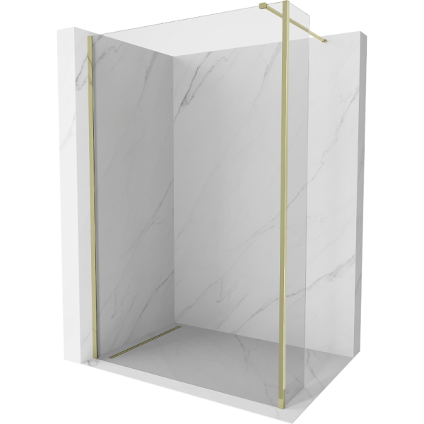 Ścianka prysznicowa Walk-in Mexen Kioto 180 x 40 cm, transparent, złota 502942