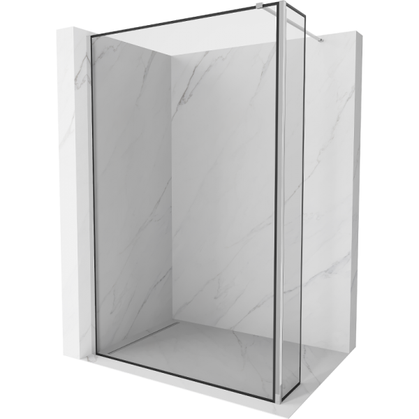 Ścianka prysznicowa Walk-in Mexen Kioto 90 x 40 cm, czarny wzór, chrom 498670
