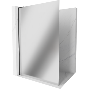 Ścianka prysznicowa Walk-in Mexen Kioto L 100 x 200 cm, lustro, czarna 499161 Ścianka prysznicowa Walk-in Mexen Kioto L 100 x 200 cm, lustro, czarna 499161