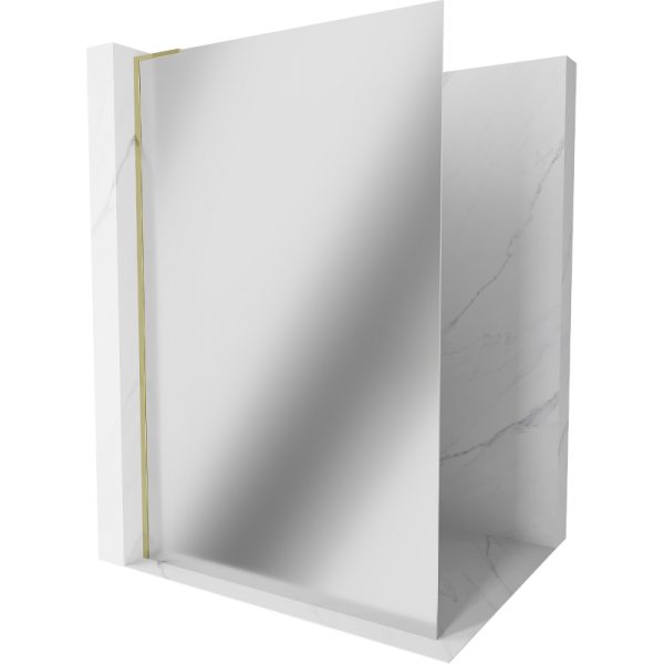 Ścianka prysznicowa Walk-in Mexen Kioto L 100 x 200 cm, lustro, złota 502639