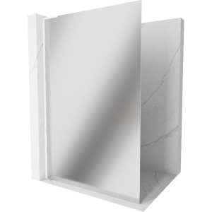 Ścianka prysznicowa Walk-in Mexen Kioto L 110 x 200 cm, lustro, biała 502421 Ścianka prysznicowa Walk-in Mexen Kioto L 110 x 200 cm, lustro, biała 502421